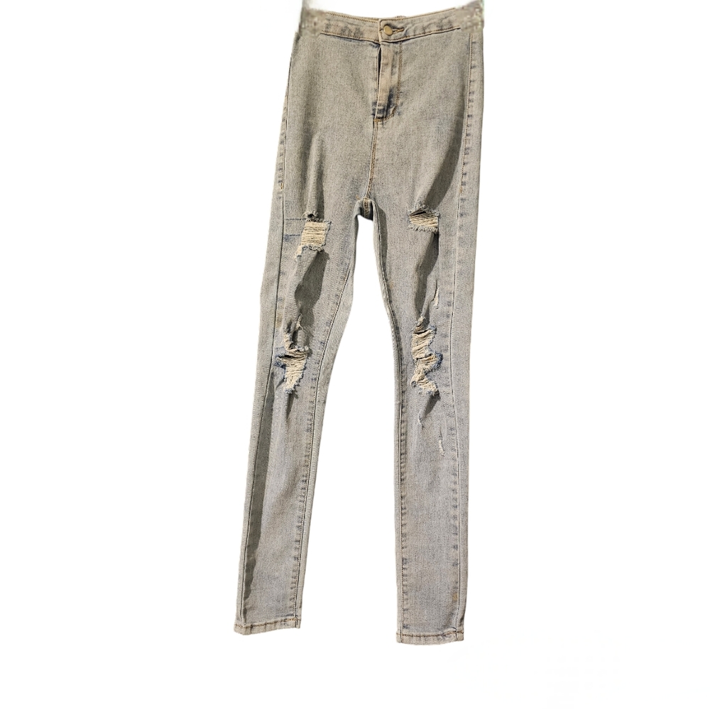 pretty little thing disco jeans size 4